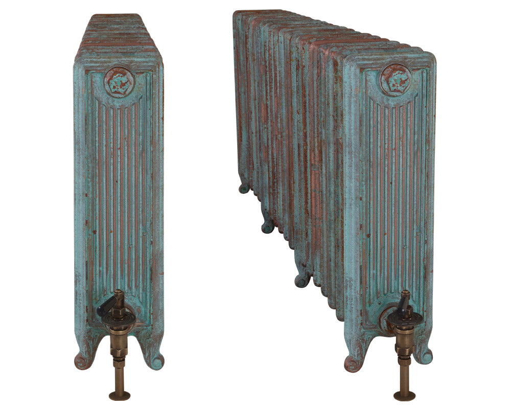 Carron Churchill cast iron radiator, vintage copper