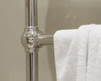 Carron Colossus 1000 x 600mm wall mounted towel rail in nickel, detail
