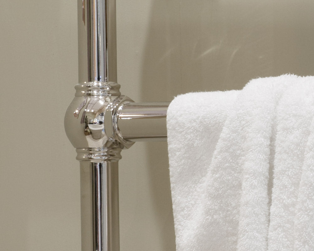 Carron Colossus 1300 x 600mm wall mounted towel rail in nickel, detail