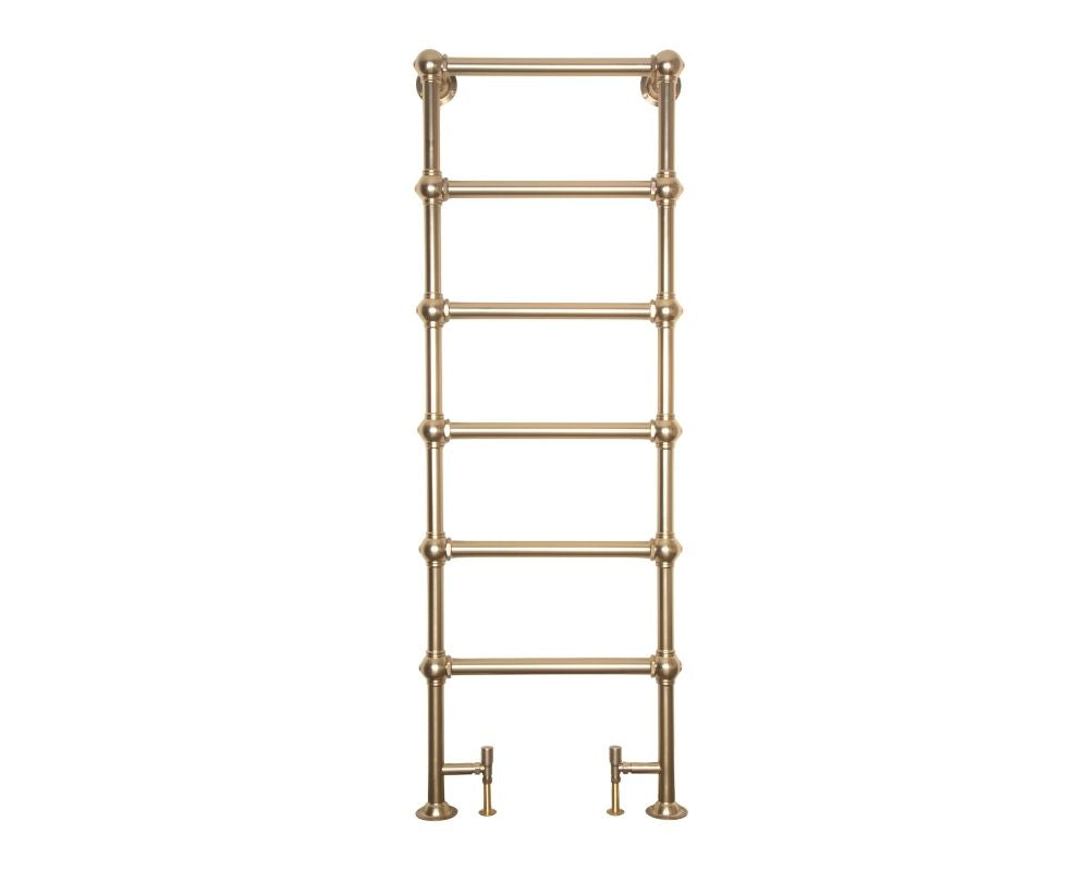 Carron Colossus 1800 x 650mm floor standing towel rail in brushed brass