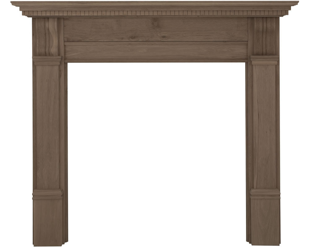 Carron Corbel wooden fire surround in unwaxed solid oak