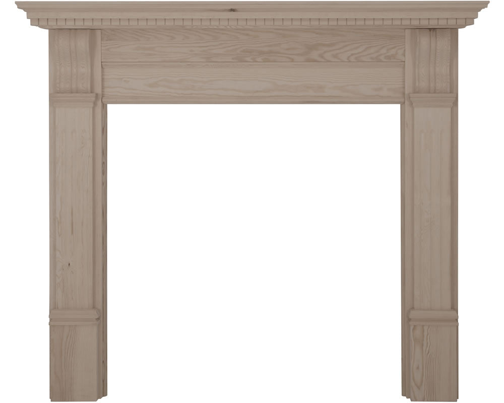 Carron Corbel wooden fire surround in unwaxed solid pine