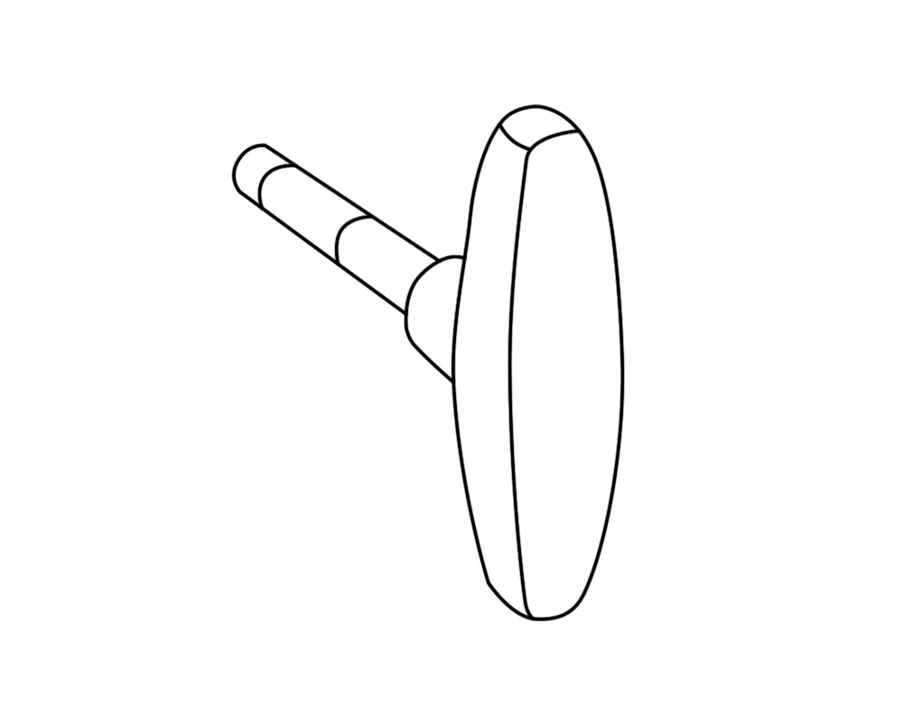 Carron Darwin 4.7kW Inset stove door handle (CRA714), genuine Carron part