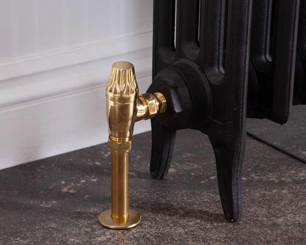 Carron Crocus thermostatic valve in brass lockshield