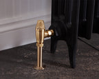 Carron Crocus thermostatic valve in brushed brass lockshield