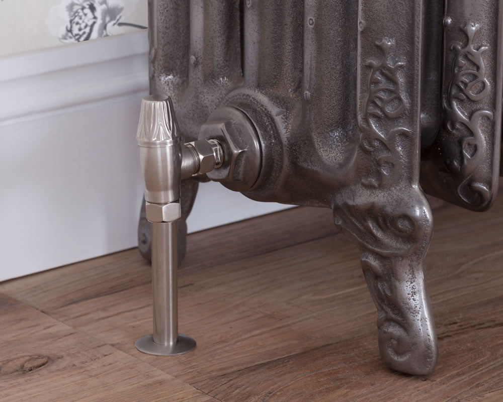 Carron Crocus thermostatic valve in satin nickel lockshield
