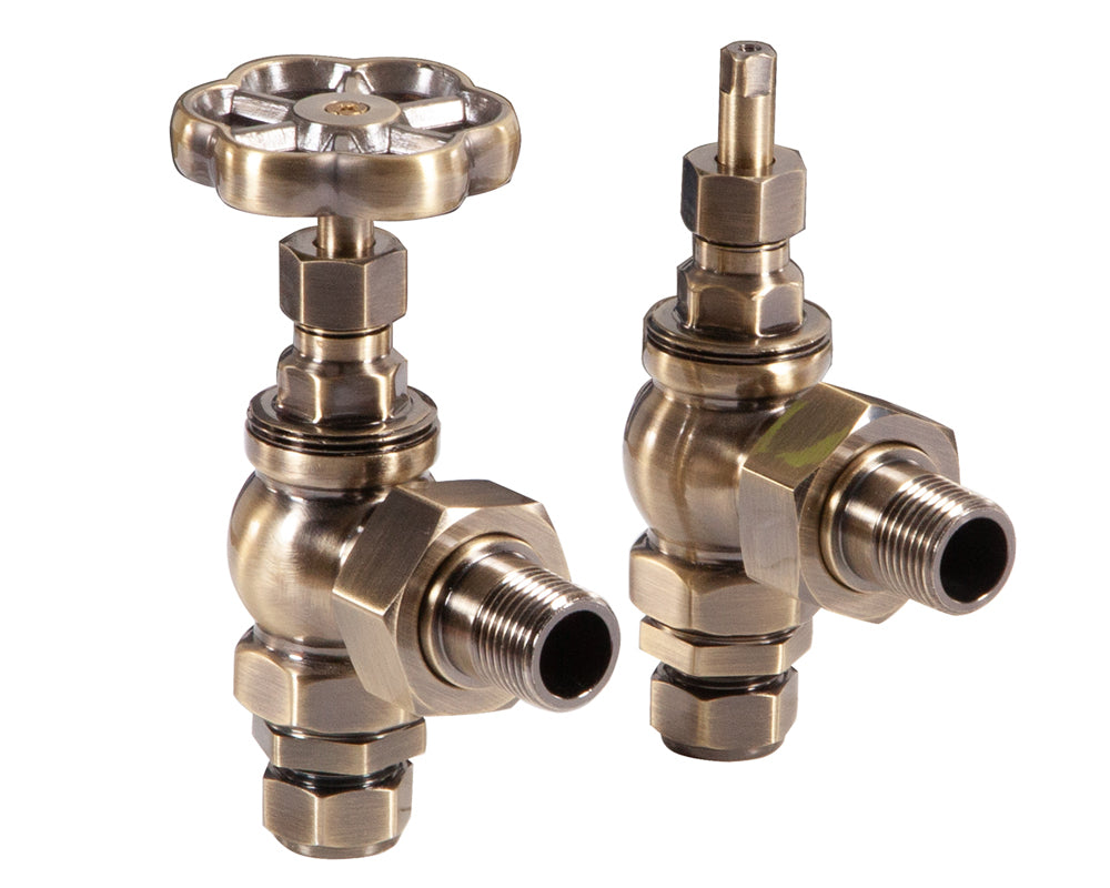 Carron Daisy wheel valve set in antique brass