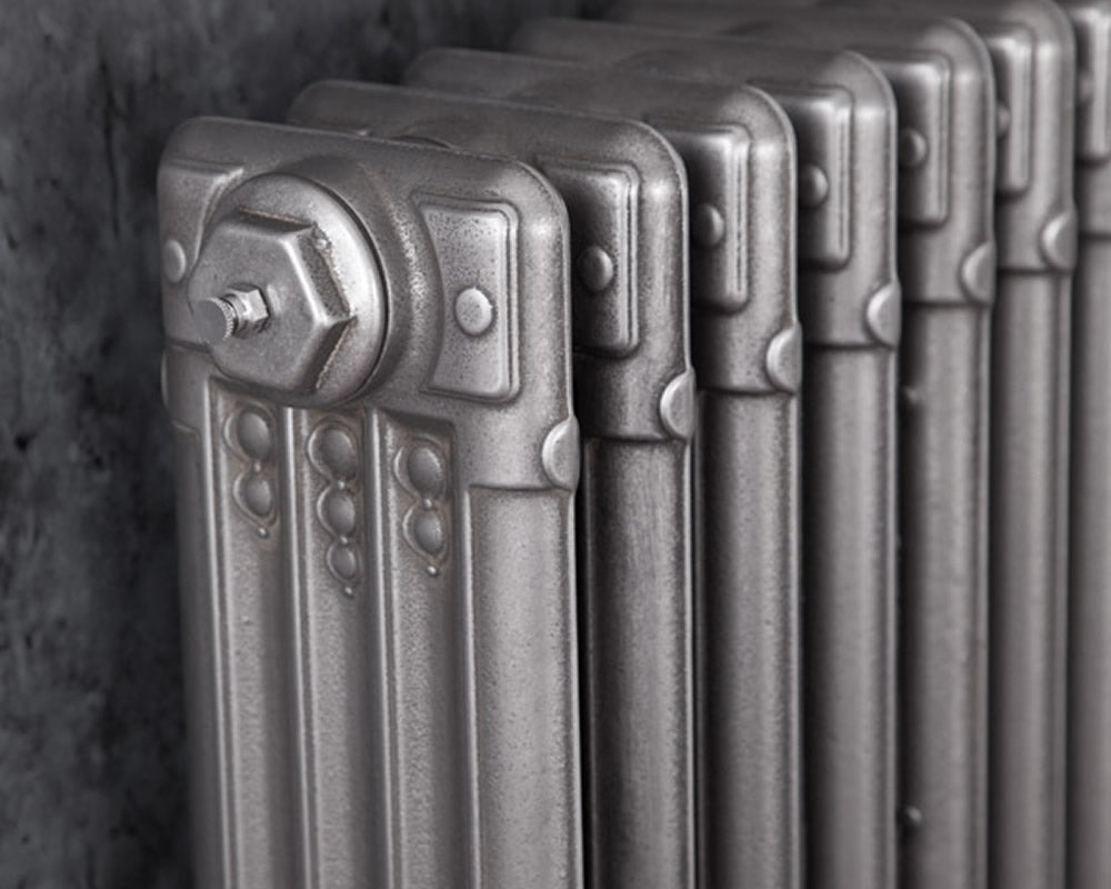 Carron Deco cast iron radiator, hand burnished top
