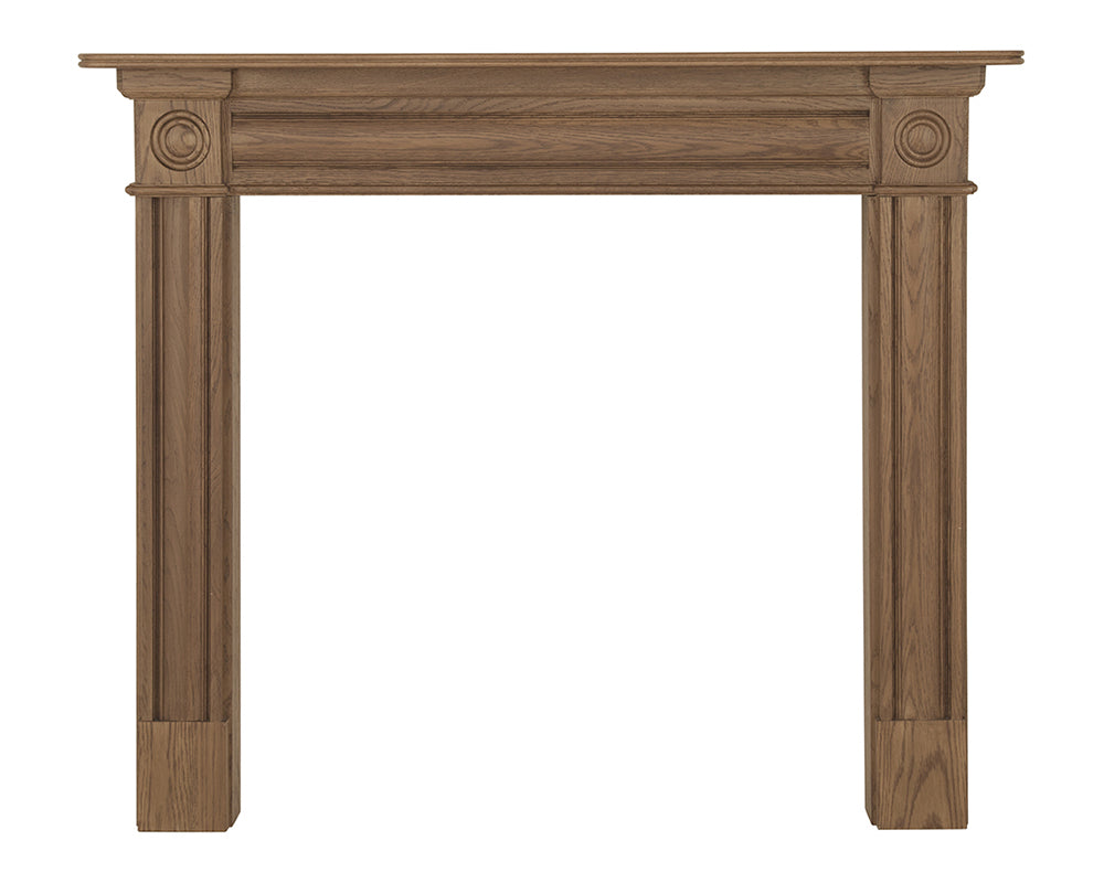 Carron Derry wooden fire surround in unwaxed solid oak