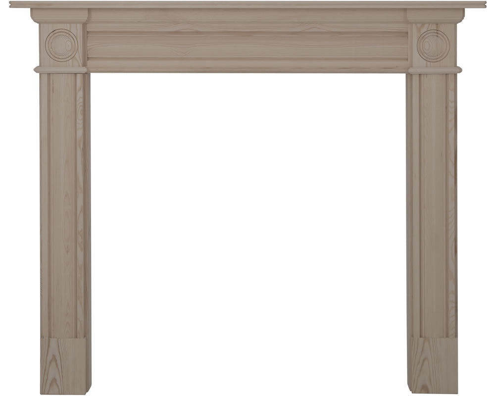 Carron Derry wooden fire surround in unwaxed solid pine