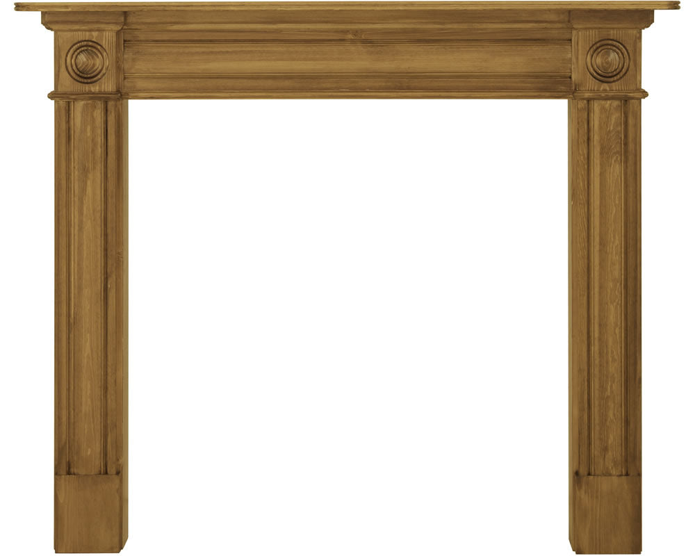 Carron Derry wooden fire surround in waxed solid pine