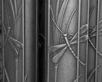 Carron Dragonfly cast iron radiator, hand burnished section detail