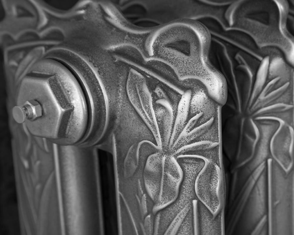 Carron Dragonfly cast iron radiator, hand burnished top