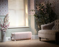 Carron Duchess 4 Column Low Level cast iron radiator, duchess Farrow and Ball middleton pink