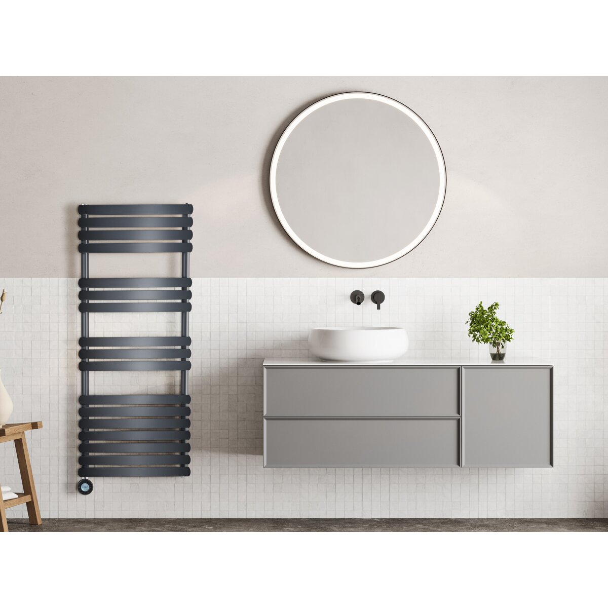 Eden Rovente 1200W Electric Towel Radiator with Smart WiFi, Anthracite