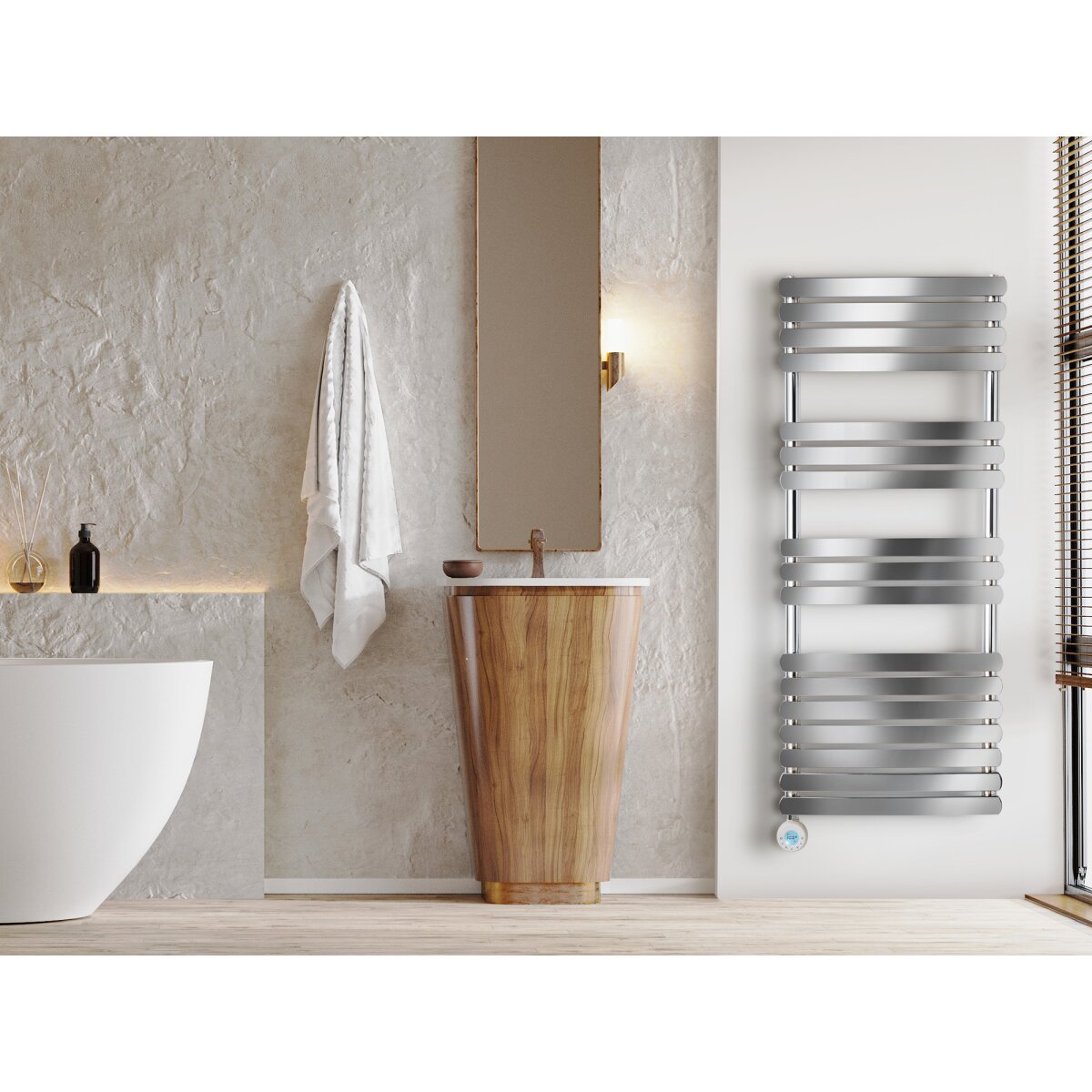 Eden Rovente 1200W Electric Towel Radiator with Smart WiFi, Chrome