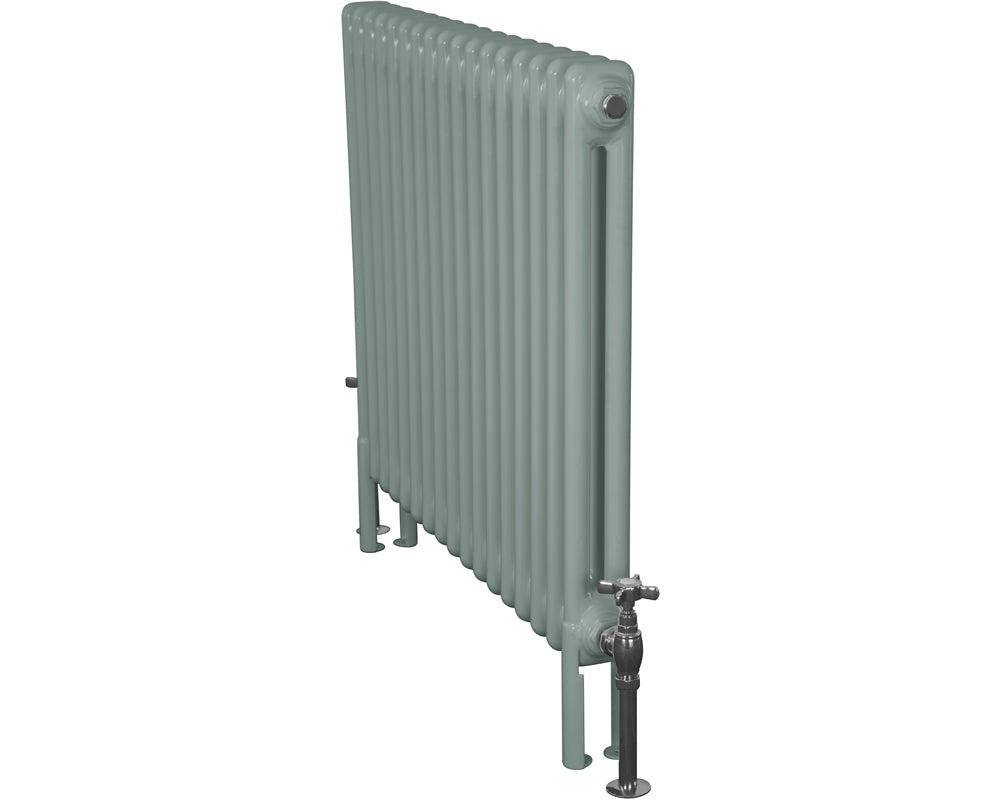 Carron Enderby 2 column steel radiator, 710mm high, painted oval room blue