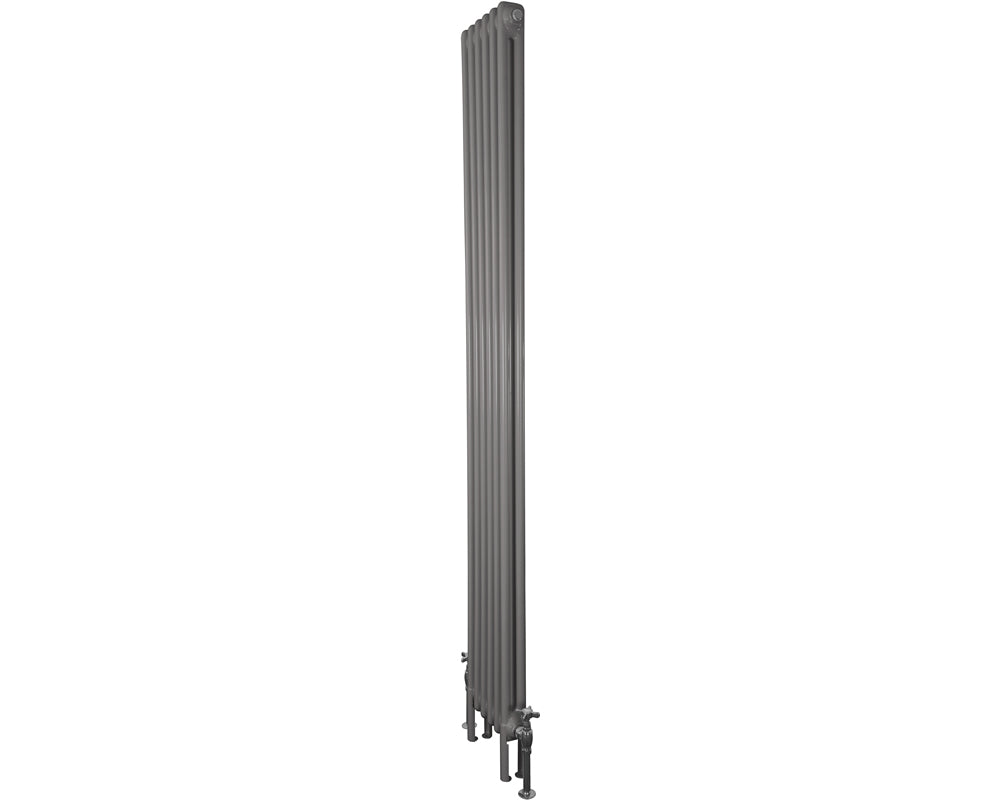 Carron Enderby 2 column steel radiator, 1910mm high, painted moles breath