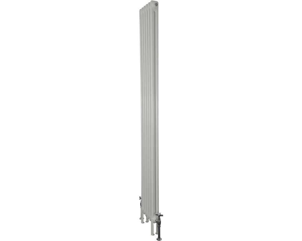 Carron Enderby 2 column steel radiator, 1910mm high, painted pavilion gray