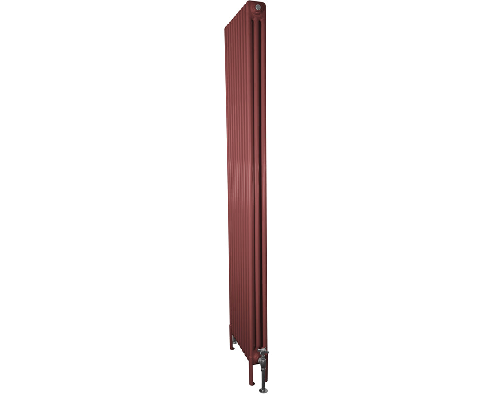 Carron Enderby 3 column steel radiator, 1910mm high, painted incarnadine