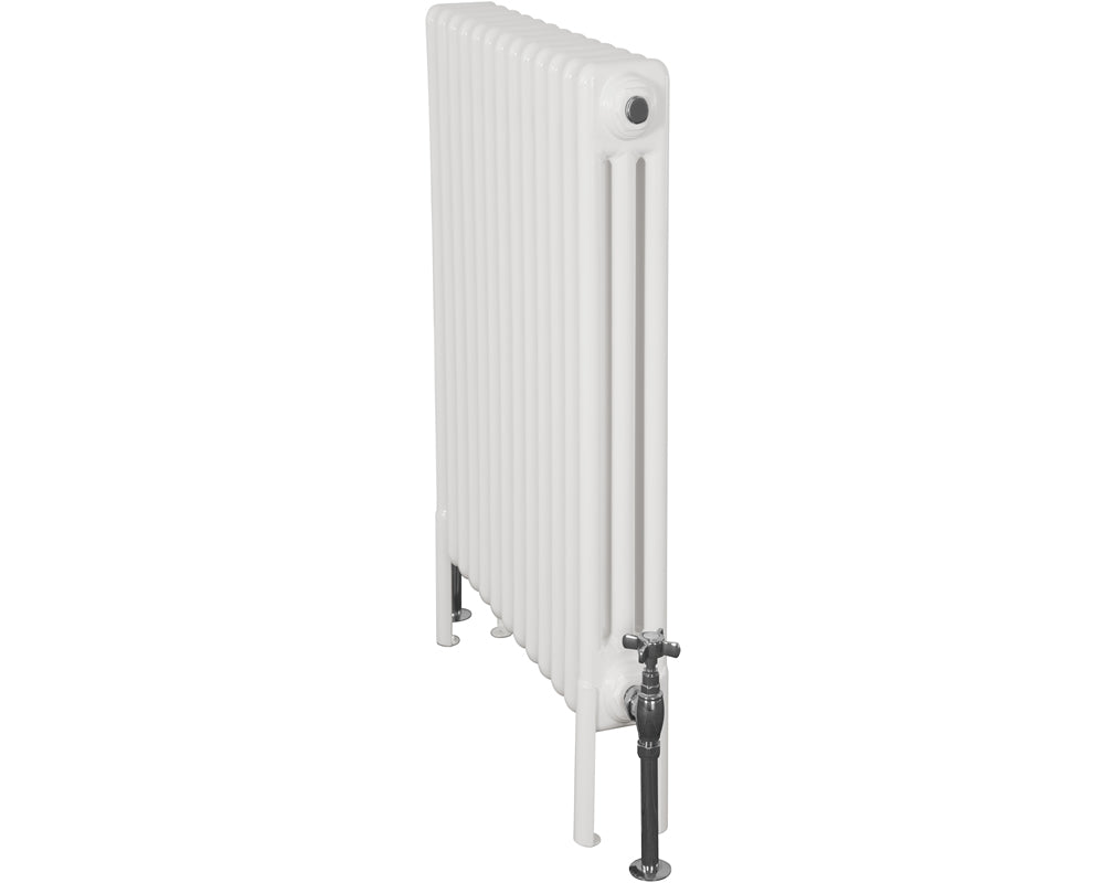 Carron Enderby 3 column steel radiator, 710mm high, painted all white