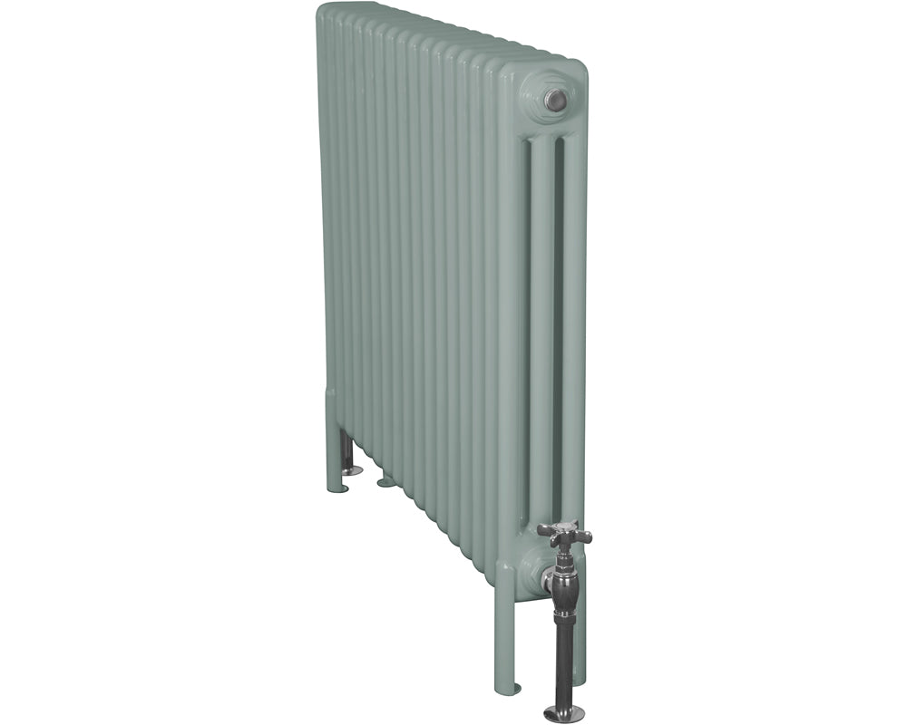Carron Enderby 3 column steel radiator, 710mm high, painted oval room blue