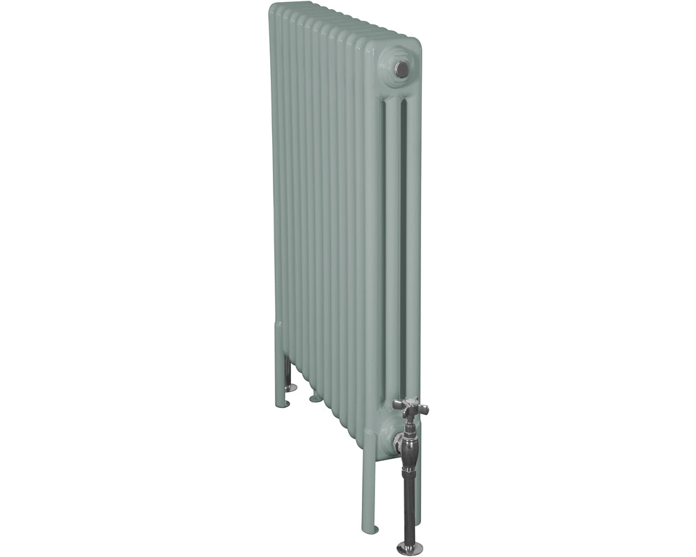 Carron Enderby 3 column steel radiator, 710mm high, painted oval room blue