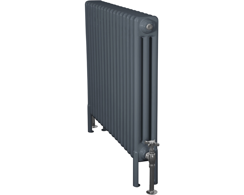 Carron Enderby 3 column steel radiator, 710mm high, painted stiffkey blue