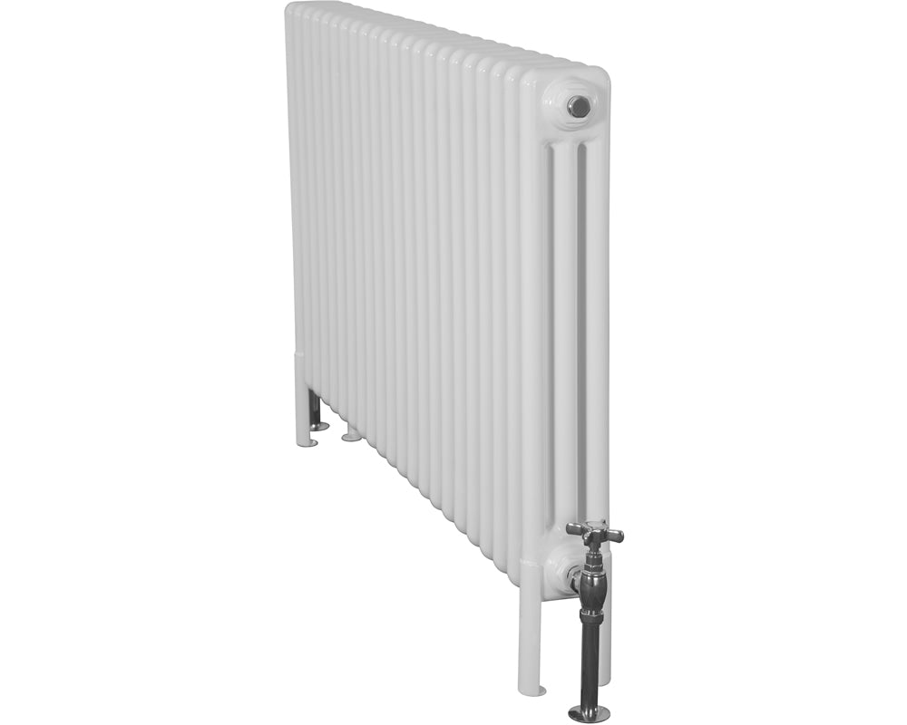 Carron Enderby 3 column steel radiator, 710mm high, painted parchment white