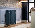 Carron Eton cast iron radiator, Farrow and Ball hague blue