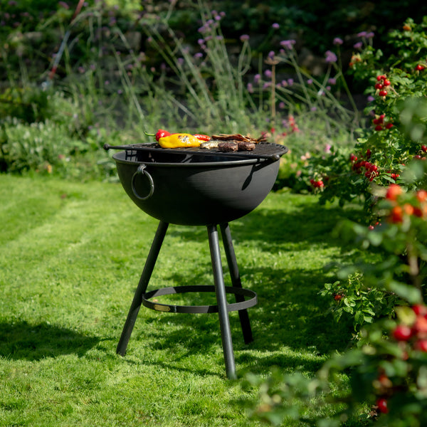 Tall Belly fire pit with a BBQ rack (sold separately)