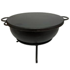 The camping pit with its lid removed