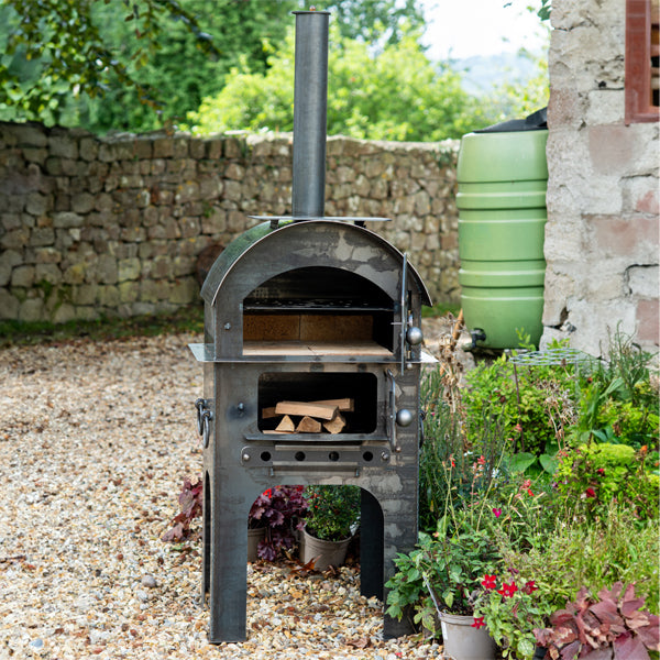 Tall Pizza Oven with its doors open