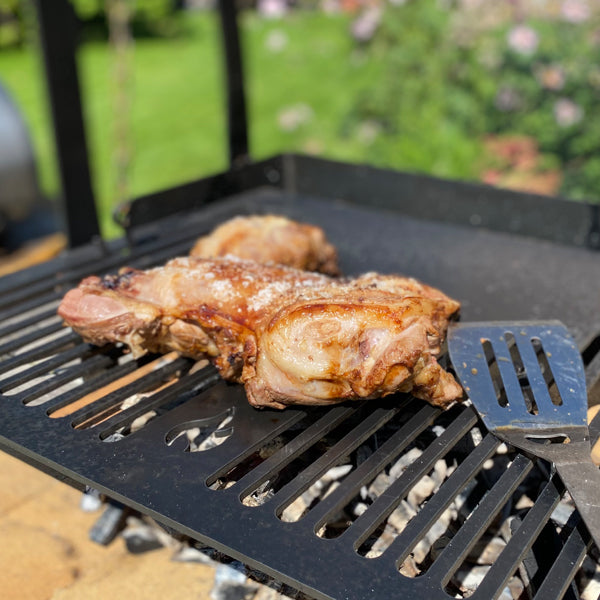 Cooking a joint on the Katherine Wheel BBQ