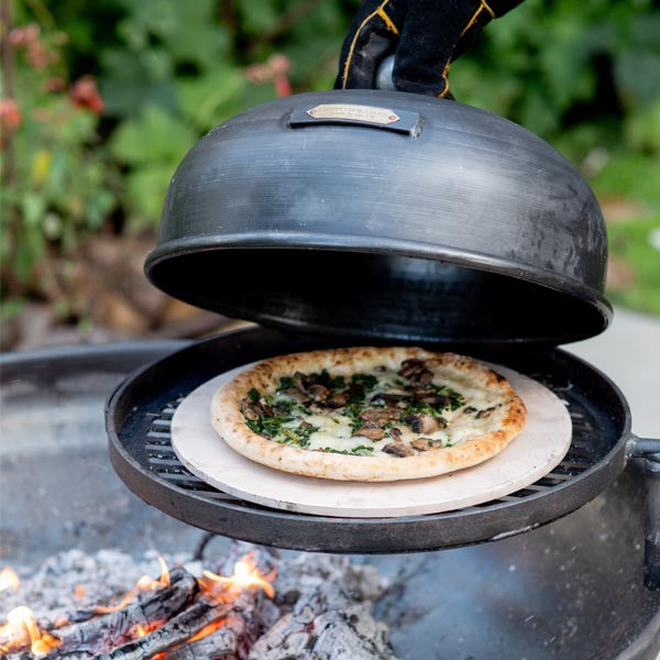 Roasting oven used with a pizza stone (stone sold separately)