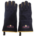 Firepits UK black leather fire pit BBQ gloves