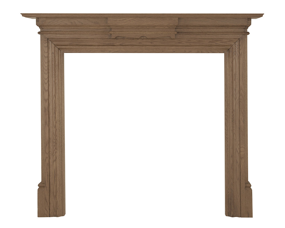 Carron Grand wooden fire surround in unwaxed solid oak