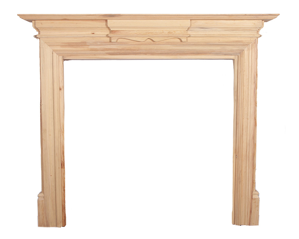 Carron Grand wooden fire surround in unwaxed solid pine
