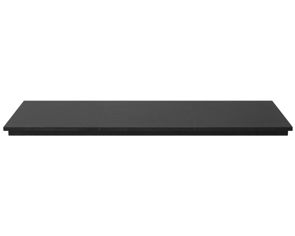 Carron honed black granite one piece fireplace hearth