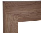 Carron Hardwick wooden fire surround in unwaxed solid oak, shelf detail