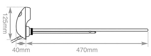 Carron heating element dimension drawing