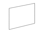 Carron 4.7kW stove door glass (bhc model) (HRG002), genuine Carron part