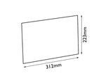 Carron 4.7kW stove door glass (cra model) (HRG006), dimension diagram