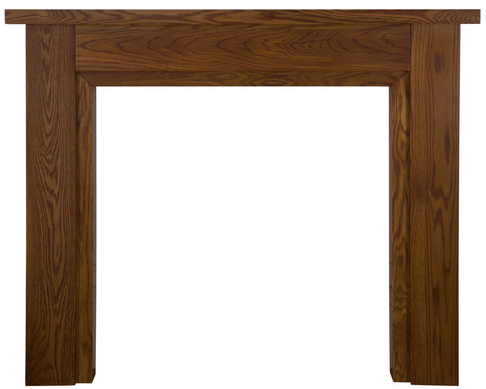 Carron Kedleston wooden fire surround in waxed solid oak