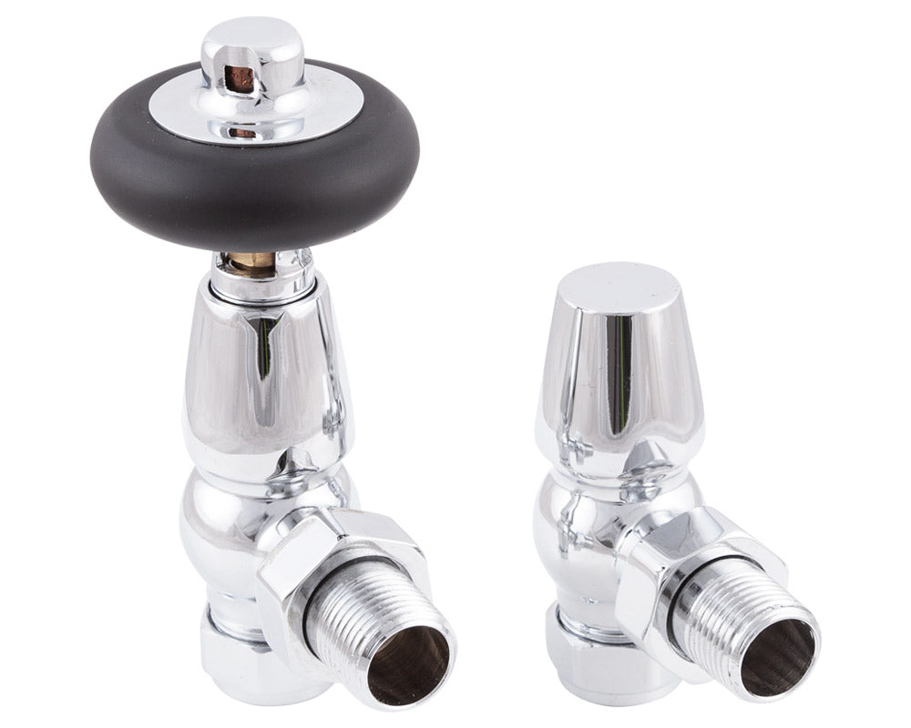 Carron Kingsgrove angled thermostatic valve in chrome