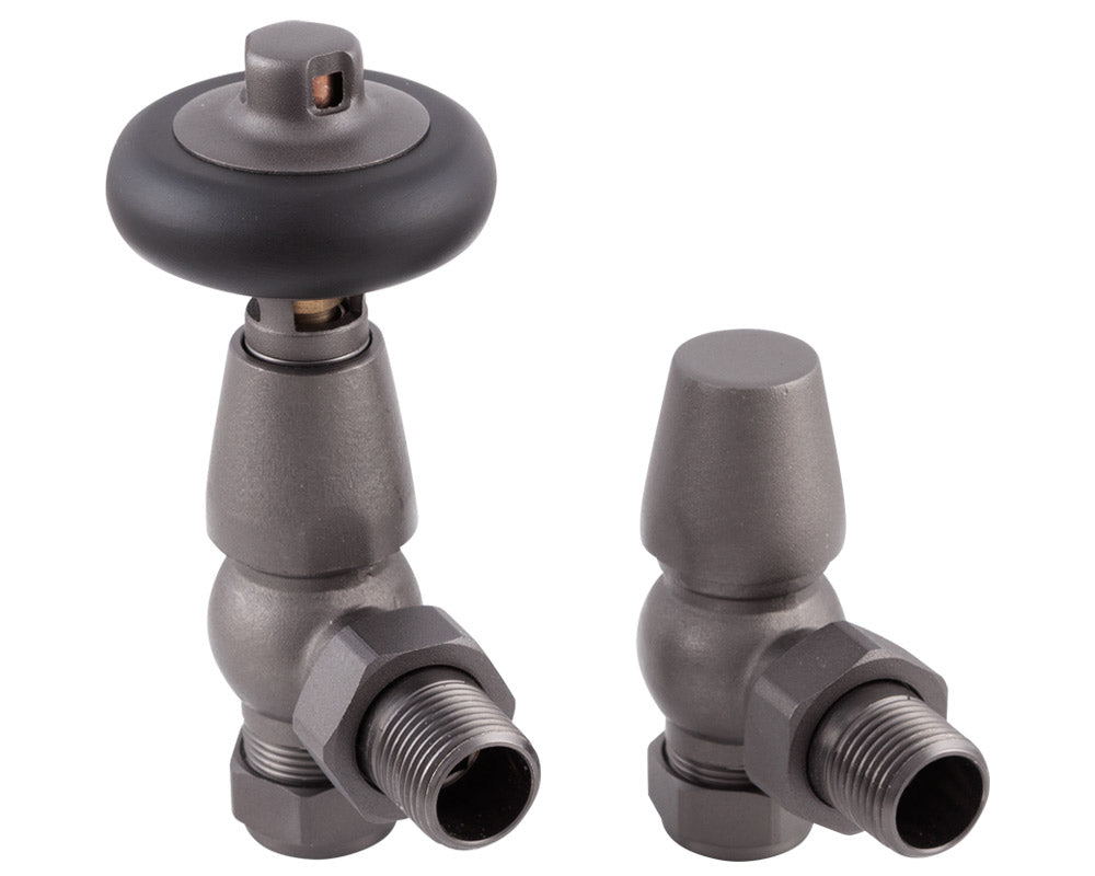 Carron Kingsgrove angled thermostatic valve in pewter
