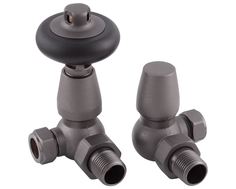 Carron Kingsgrove corner thermostatic valve in pewter