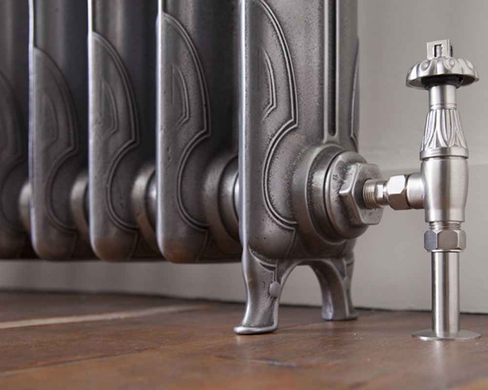 Carron Liberty 1 Column cast iron radiator, hand burnished feet