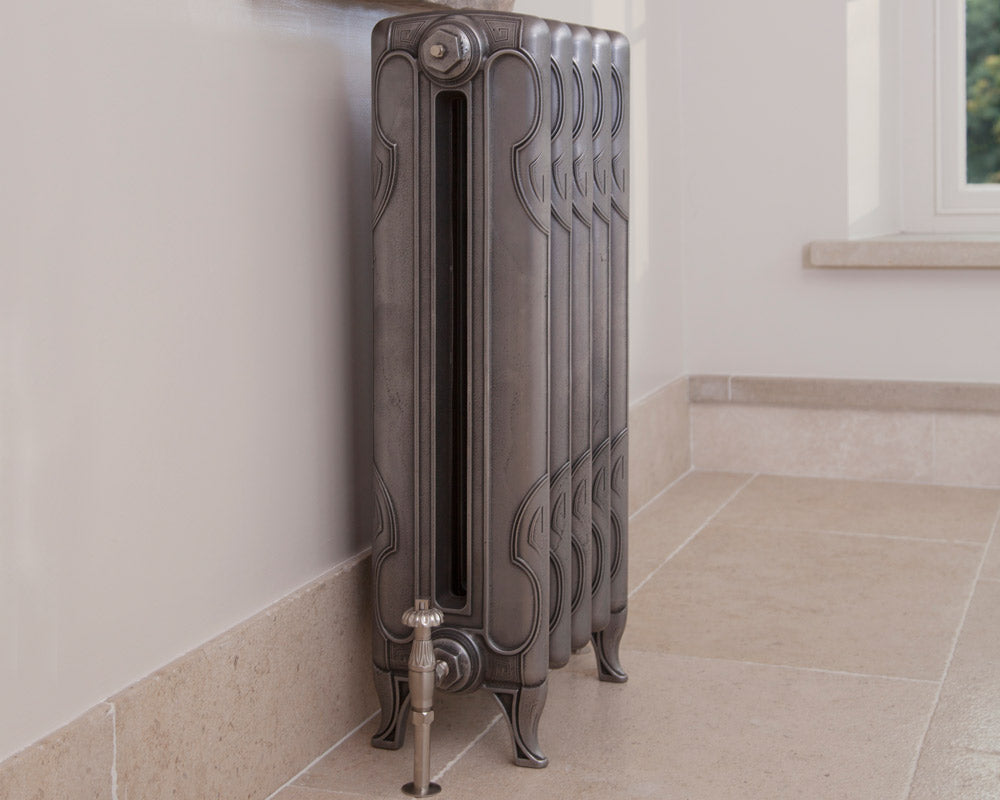 Carron Liberty 2 Column cast iron radiator, satin polished setting