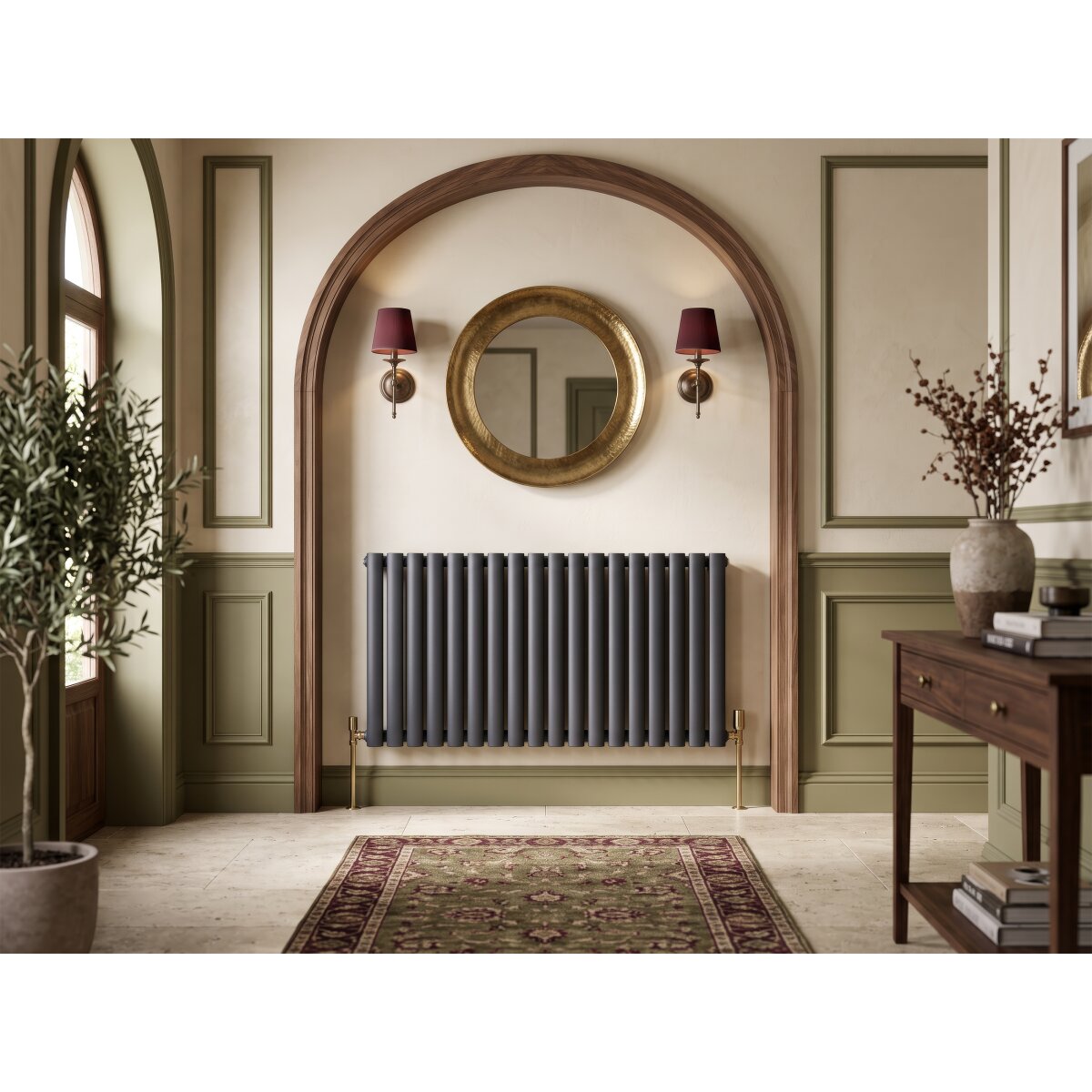 Miro Kora Column Radiator in Anthracite, 600 x 1080mm, image 4